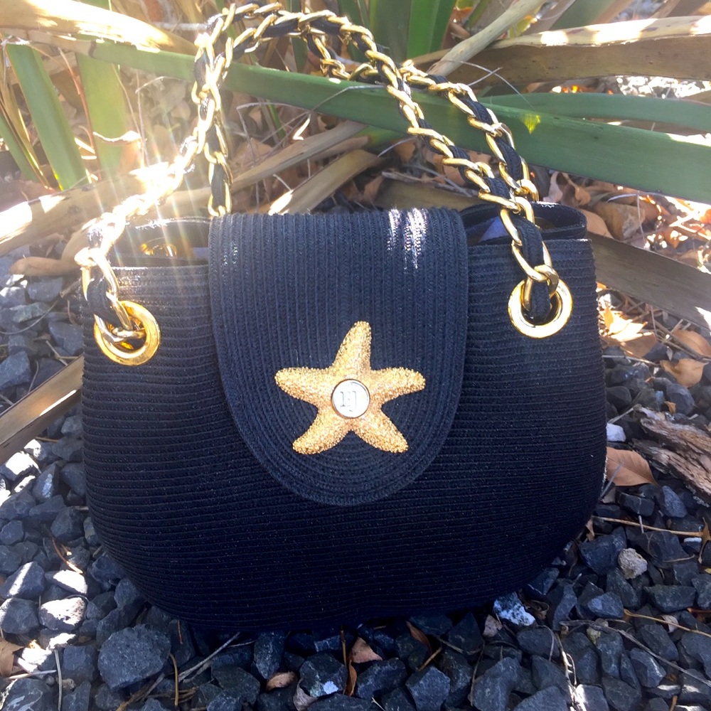 Eric Javits Black Starfish Squishee Bag.